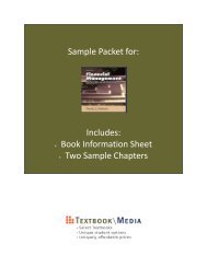 Sample Packet for: Includes: Book Information ... - Textbook Media