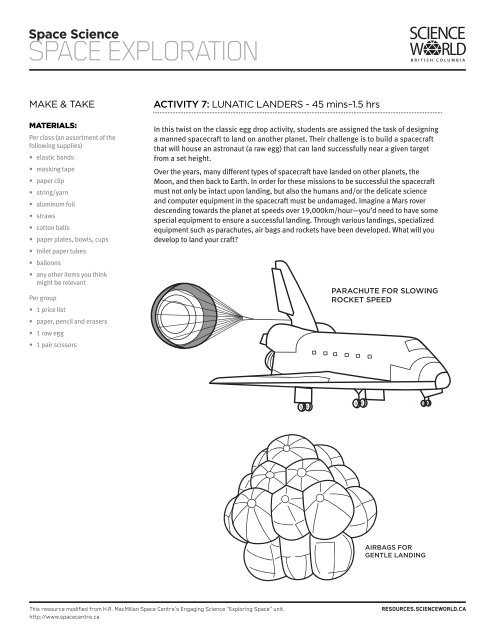 SPACE EXPLORATION - Science World Resources