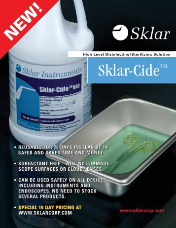 Sklar-Cide™ High Level Disinfecting/Sterilizing Solution