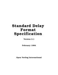 Standard Delay Format Specification - VHDL International (VI)