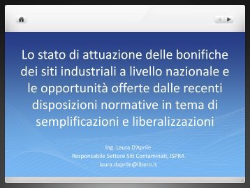 Laura D'Aprile - ARPA Umbria