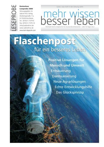 Leseprobe 2006 - Kent Depesche / mehr wissen - besser leben