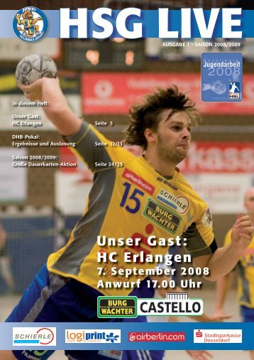 Unser Gast: HC Erlangen - HSG Düsseldorf