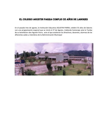 el colegio agustin parra cumplio 55 aÃ±os de labores - Simijaca