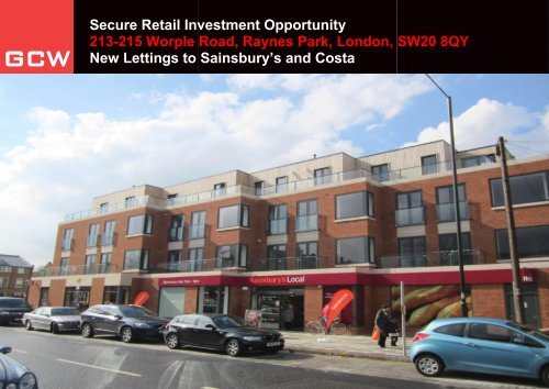 Secure Retail Investment Opportunity 213-215 Worple Road - Propex