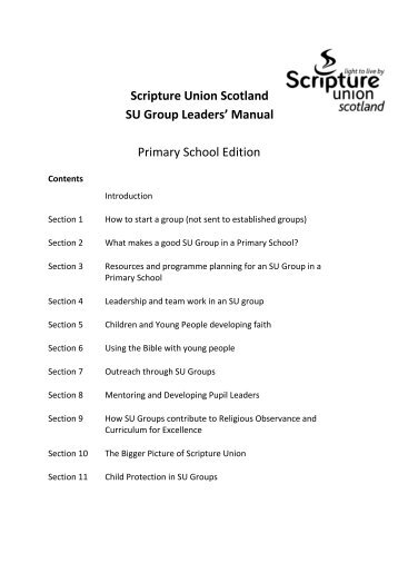 How to start an SU Group - Scripture Union Scotland