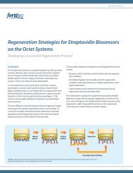 Regeneration Strategies for Streptavidin Biosensors on ... - ForteBio