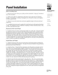 Panel Installation Orenco Controls