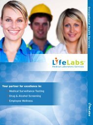 Occupational Health Services Brochure - Lifelabs