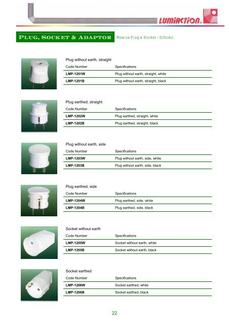 Plug, Socket & Adaptor Rewire Plug & Socket - Schuko Ã£Â€ÂŠ22Ã£Â€Â‹