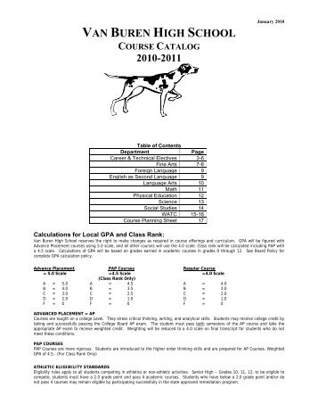 Course Catalog 2010-2011 - Van Buren School District
