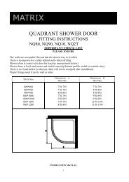 QUADRANT SHOWER DOOR - Matrix Bathrooms Ireland