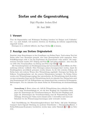 Stefan und die Gegenstrahlung - pdf 1,2 MB - Ing-buero-ebel.de