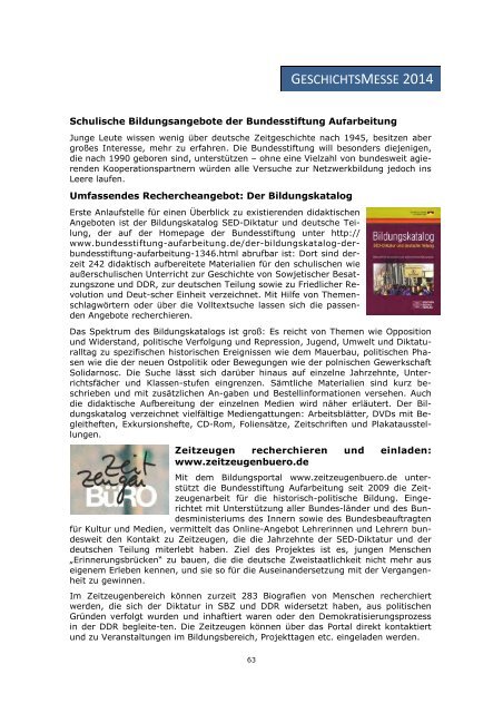 Lesebuch - Bundesstiftung zur Aufarbeitung der SED-Diktatur