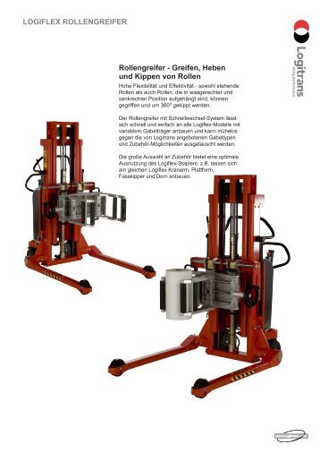 Rollengreifer - Greifen, Heben und Kippen von Rollen LOGIFLEX ...