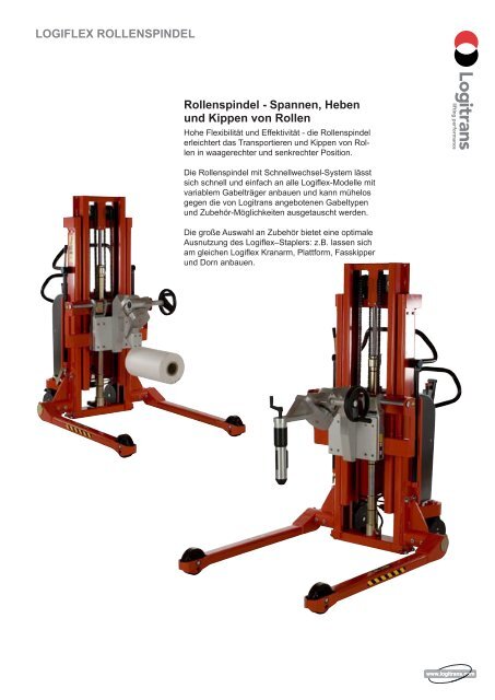 Rollenspindel - Spannen, Heben und Kippen von Rollen LOGIFLEX ...