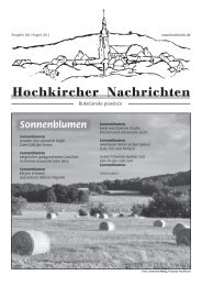 Hochkircher Nachrichten - Gemeindeverwaltung Hochkirch
