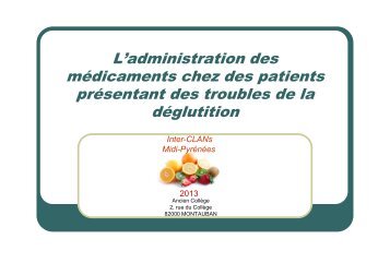 MÃ©dicaments et dysphagie