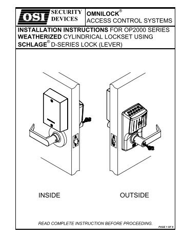 INSIDE OUTSIDE - OSI Security Devices