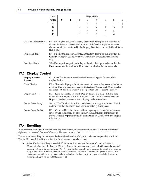 HID Usage Tables Document 1.1 - C. Scott Ananian