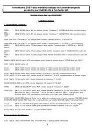 Inventaire 2007 des modÃ¨les belges et luxembourgeois ... - Rail.lu