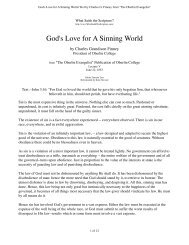 God's Love for A Sinning World Text by Charles G. Finney from 