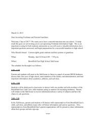 2013BEHS incoming freshman letter to parents.pdf - MyElmbrook