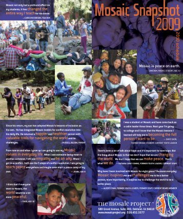 2009 Snapshot - The Mosaic Project