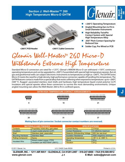 High-Performance Micro-D Connectors and Cables - Pan Pacific ...