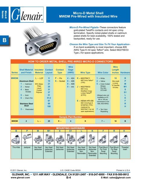 High-Performance Micro-D Connectors and Cables - Pan Pacific ...