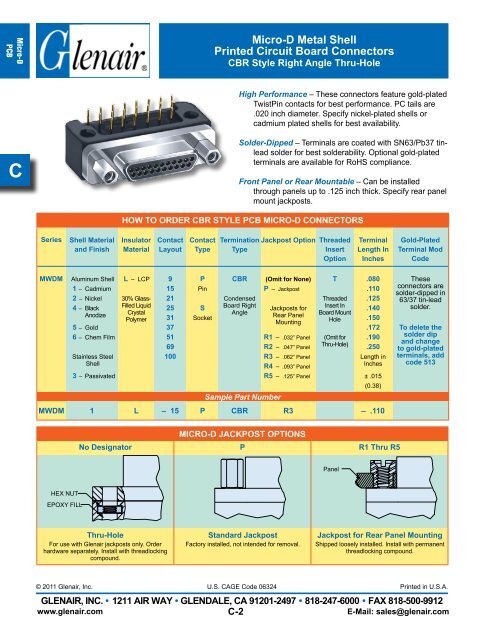 High-Performance Micro-D Connectors and Cables - Pan Pacific ...