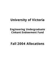 Proposal 1 - UVic ESS - University of Victoria