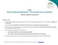 CIPC Service Delivery Standards â Our promise to our Customer