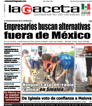 canina en Sinaloa - SEMANARIO LA GACETA