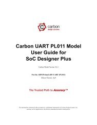 Carbon UART PL011 Model User Guide for SoC Designer