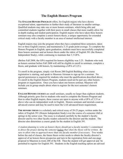english-honors-program