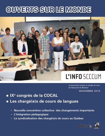 Novembre 2010 - SCCCUM - UniversitÃ© de MontrÃ©al