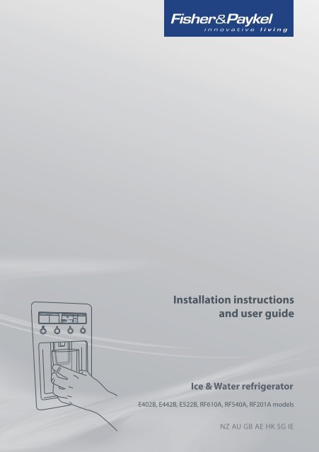 Fisher & Paykel RF610ADUX Product Manual - Comparison.com.au