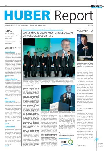 Huber Report - Ausgabe 2/2006, deutsch - Hans Huber AG