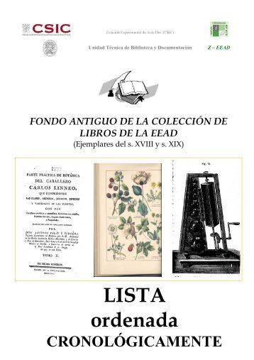 LISTA ordenada - EstaciÃ³n Experimental de Aula Dei