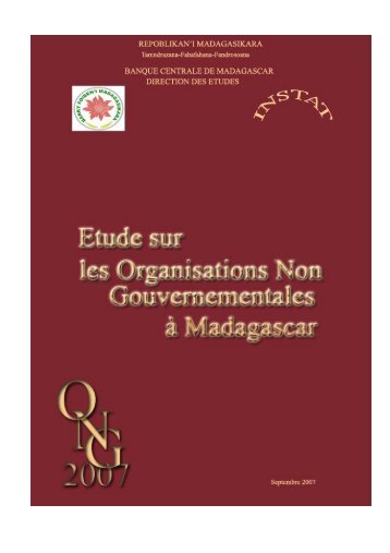 Etude sur les ONG Ã  Madagascar - Banque centrale de Madagascar