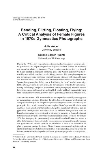 Bending, Flirting, Floating, Flying: A Critical Analysis of Female ...