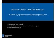 Mamma-MRT und MR-Biopsie - Radiologie - UniversitÃ¤tsSpital ZÃ¼rich