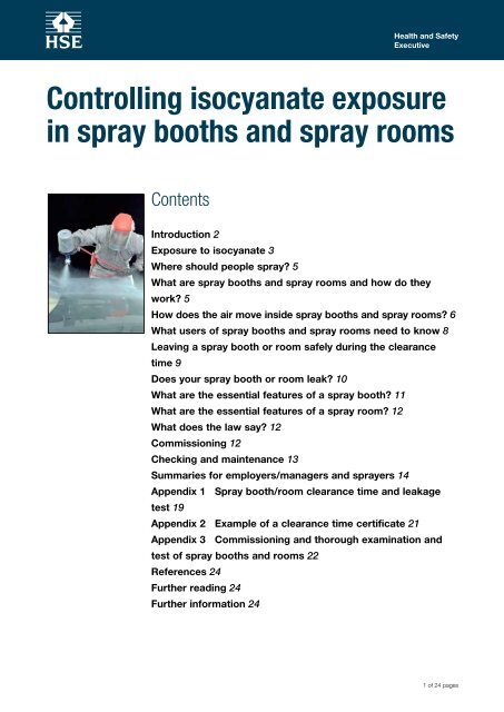 Controlling isocyanate exposure in spray booths and spray ... - HSE