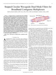 Stepped Circular Waveguide Dual-Mode Filters for ... - IEEE Xplore