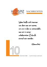 Hospiznachrichten Nr. 10 Dezember 2002 als PDF-Datei