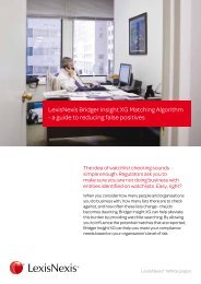 LexisNexis Bridger Insight XG Matching Algorithm - a guide to ...