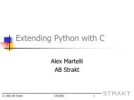 Extending Python with C (pdf) - Alex Martelli