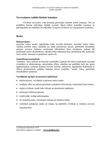 FiziskÄs veselÄ«bas izmaiÅas novecoÅ¡anas procesÄ - medkursi.lv