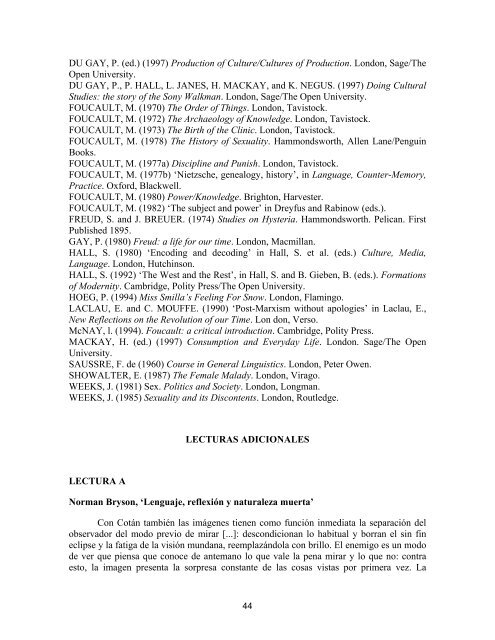 Stuart Hall, "El trabajo de la representaciÃ³n" - Cholonautas